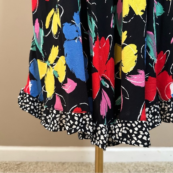 Rixo X Target Floral Maxi Dress Women 2 Puff Sleeve Boho Bright Fiesta Colorful - Picture 9 of 13